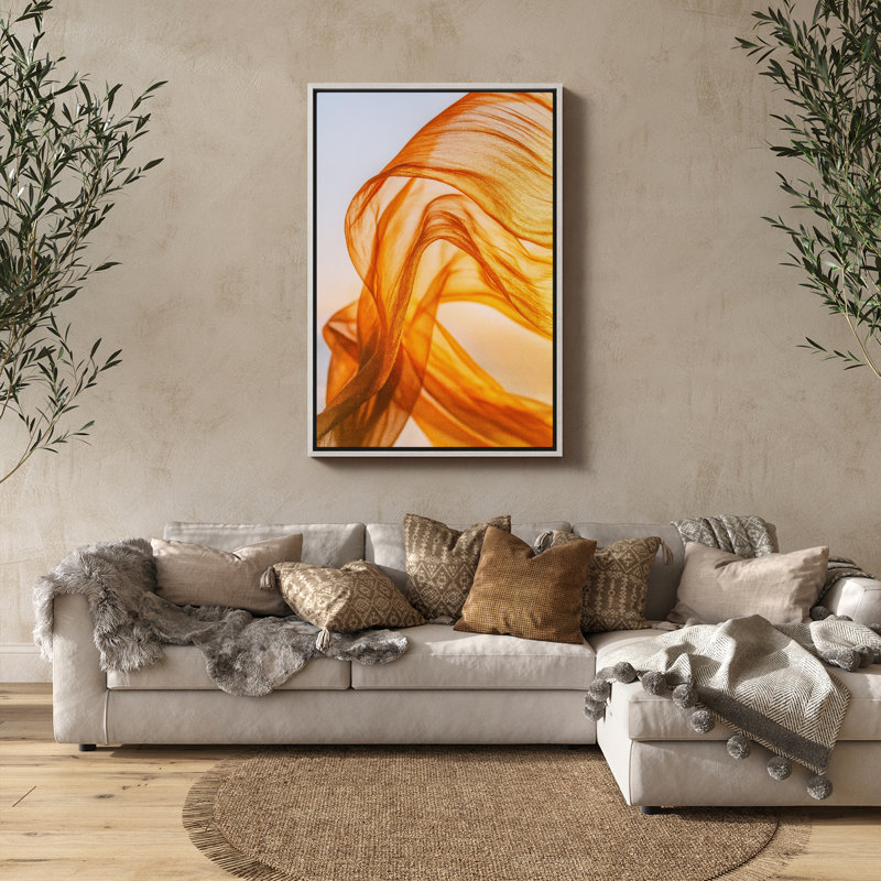 Art mural encadré abstrait rétro antique classique pour chambre à coucher, H 24 po x l 16 po, Blanc