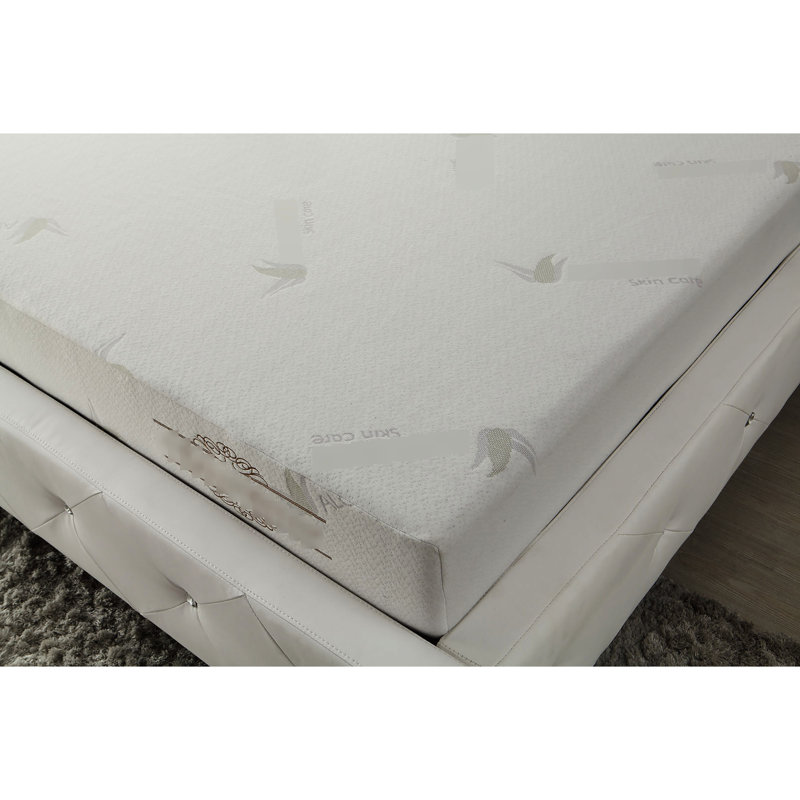 Matelas pour lit simple en mousse à mémoire de forme de 6 pouces, fabrication de soutien à 3 couches, tricot refroidi à l'aloès, rouleau compressé pour une mousse pratique, housse en tricot extensible améliorée, conception en duvet