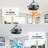  Modern 20" Dual Hanging Rotatable 3CCT LED Plug-In Garage Ceiling Fan With Remote, 6-Speed Reversible DC Motor, Dimmable