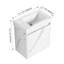 Armoire de salle de bain - Lavabo en céramique et meuble-lavabo à la mode-1277850093