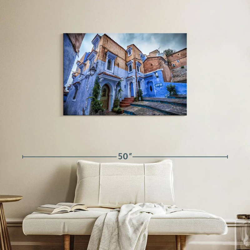 Ravi, ville bleue de Chefchaouen, H 24 po x l 36 po