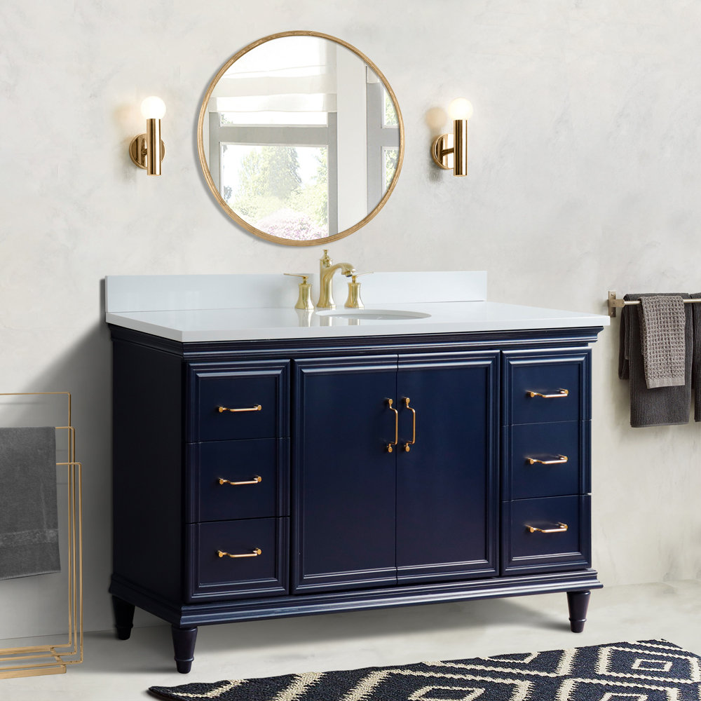 Batilde 61'' Single Bathroom Vanity, Blue