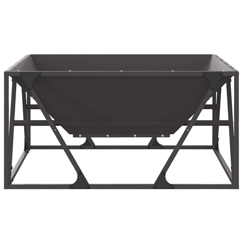 Outdoor Fire Pit, 40cm H x 80cm W x 80cm D, Black