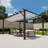 Florence 16' W x 11' D Wood Grain Aluminum Pergola in Chilean Ipe Finish with Adjustable Canopy-27434026