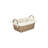Wicker Lined Storage Basket with Handles-1941628114