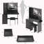 Ensemble de coiffeuse et tabouret de chevet
