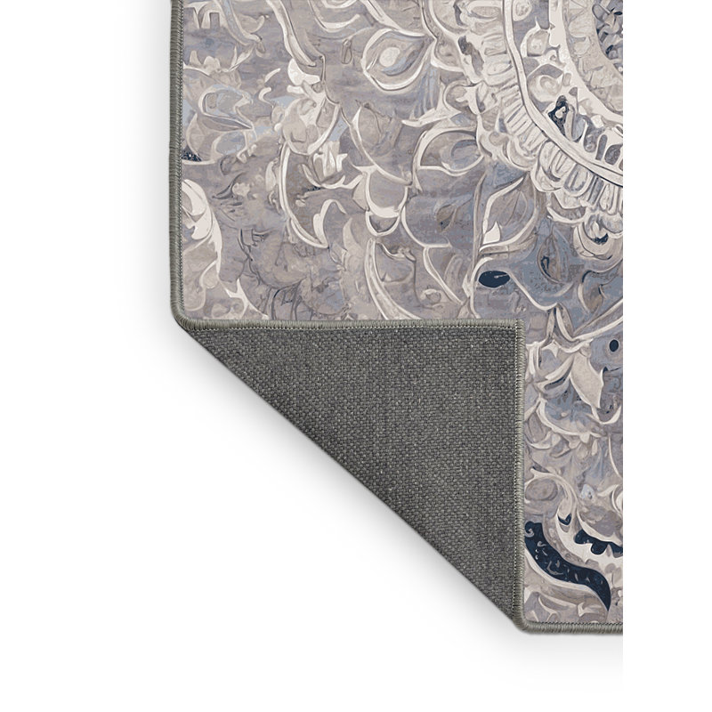 Tapis gris soyeux et moelleux, Rectangle 2 pi x 3 pi