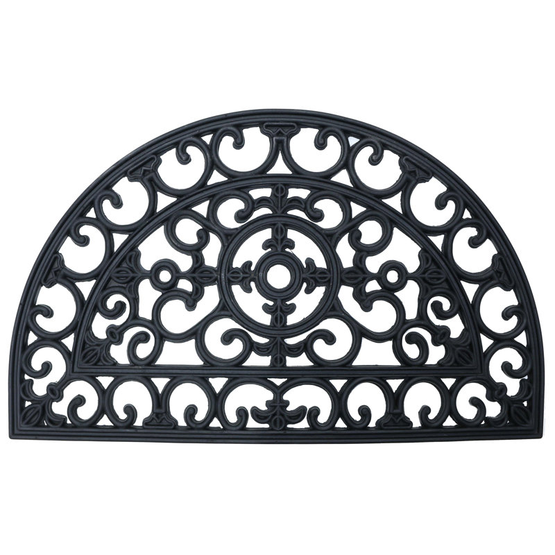 Ivor Non-Slip Outdoor Doormat, Half Moon 45 x 75cm