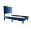 Lit simple en velours avec 12 supports - Tête de lit réglable pour une nuit paisible dans la base de nuits relaxantes-635068698