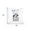 Coussin décoratif noir et blanc Live Love Bark