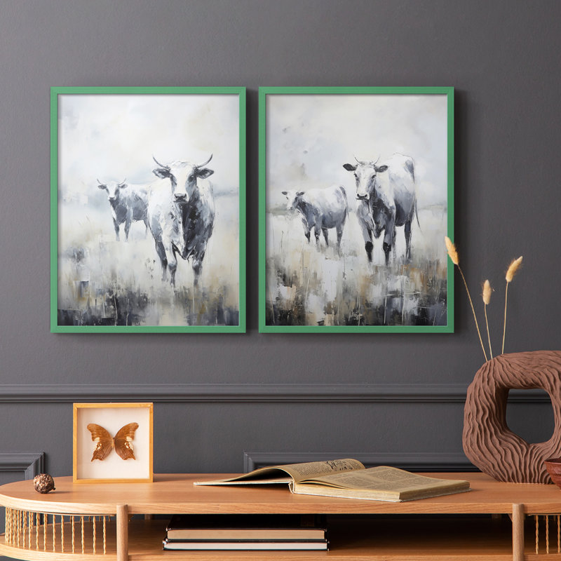 ANIMALS Series CCLX - reproduction encadrée de qualité supérieure - prête à être accrochée - aucun clou requis - aucun clou requis