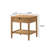 Vichy Single-Drawer Bedroom Nightstand With Shelf, Light Walnut