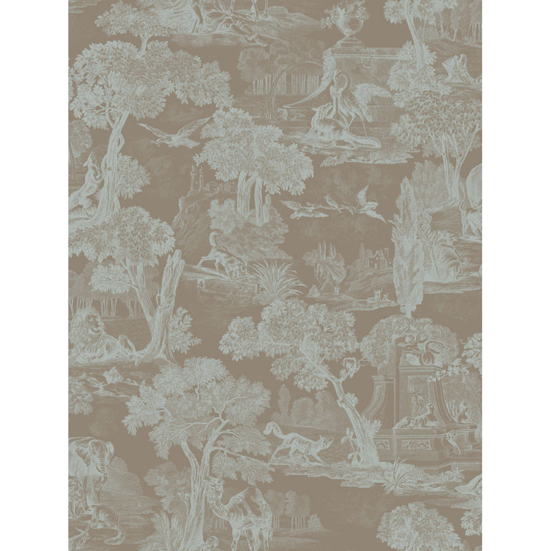 Versailles Toile Wallpaper Roll, Teal