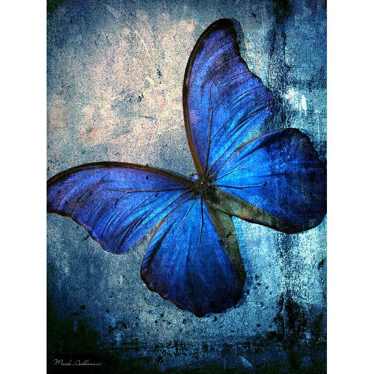 Abstract Butterfly on 8x10 inch canvas board Painting by Angela Alec