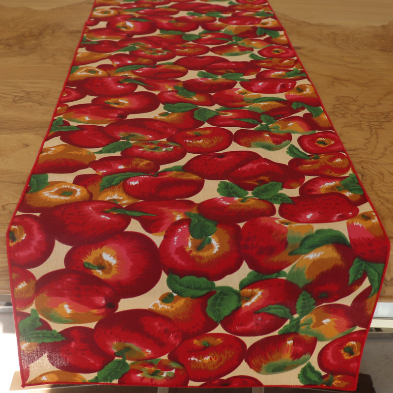 Rectangle Floral Cotton Table Runnner, 60" x 12"