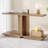C-shaped Side Table Set  Of 2, 2-tier Narrow End Table Wood Bedside Table Nightstand