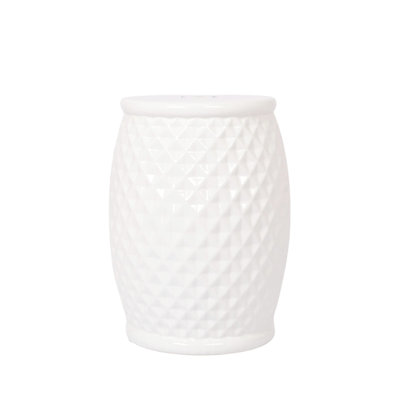 Tabouret décoratif en céramique 11 po x 16,87 po 11 po x 16,87 po