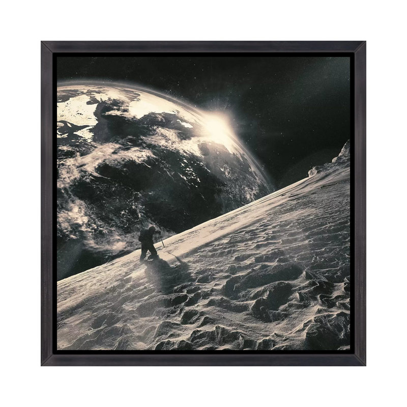«Moxie» par Transparent - impression d'art graphique, Toile avec cadre noir patiné, H 18 po x l 18 po x 1,5 po