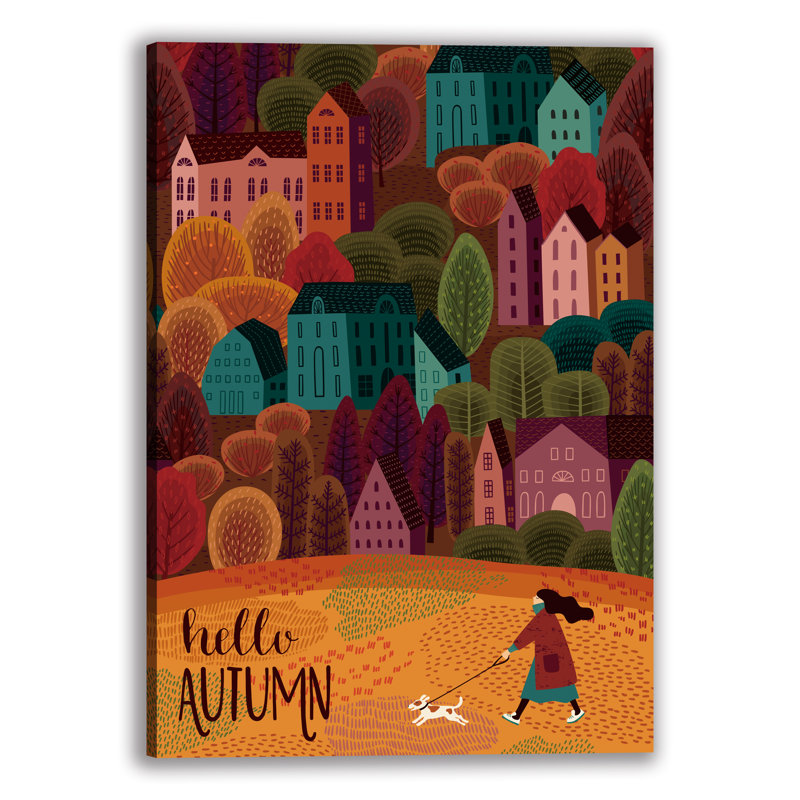 «Hello Autumn», impression sur toile tendue, H 16 po x l 12 po x P 1,2 po
