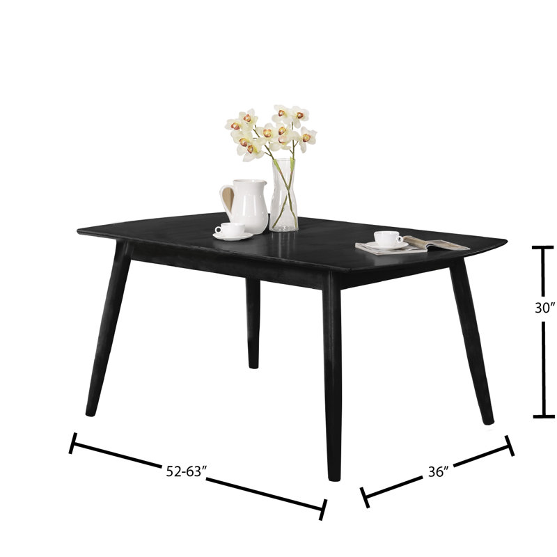 Table de salle à manger Kerley, Noir