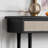 Retro Rattan Weave Console Table