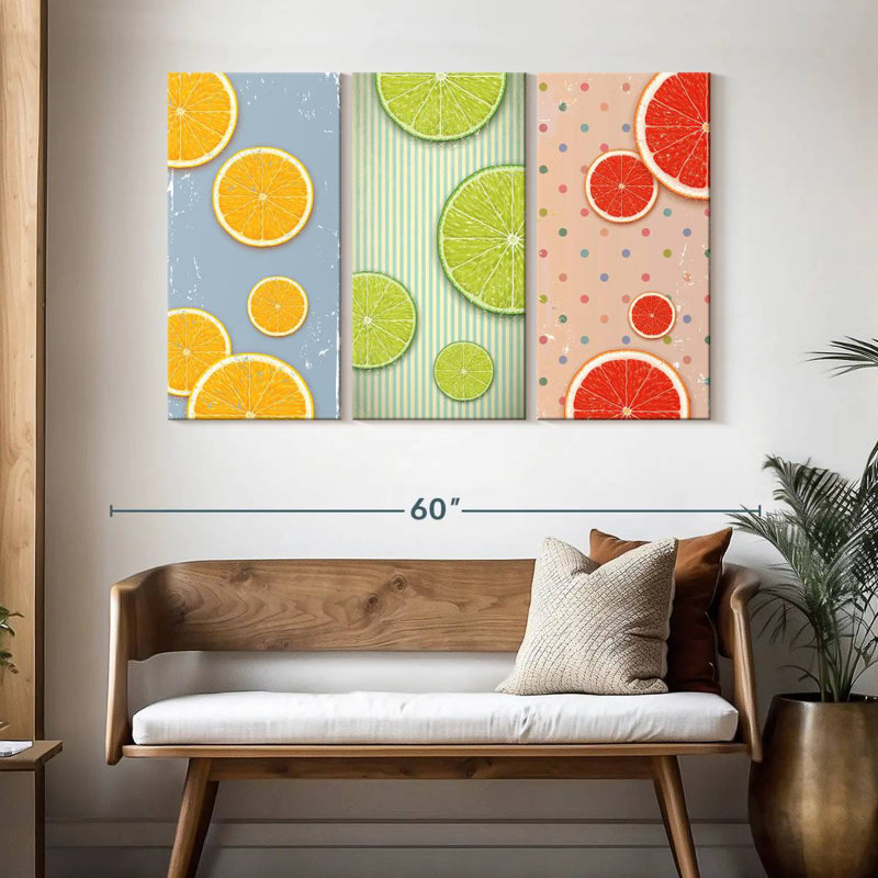 Yarlin Chic Citrus Slices, 32" H x 50" W