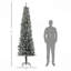 Arbre de Noël 7,5 pi pré-éclairé, arbre de Noël avec 220 lumières DEL bicolores et 519 branches, arbre de Noël floqué avec support en métal pour les fêtes-631528654-631528648