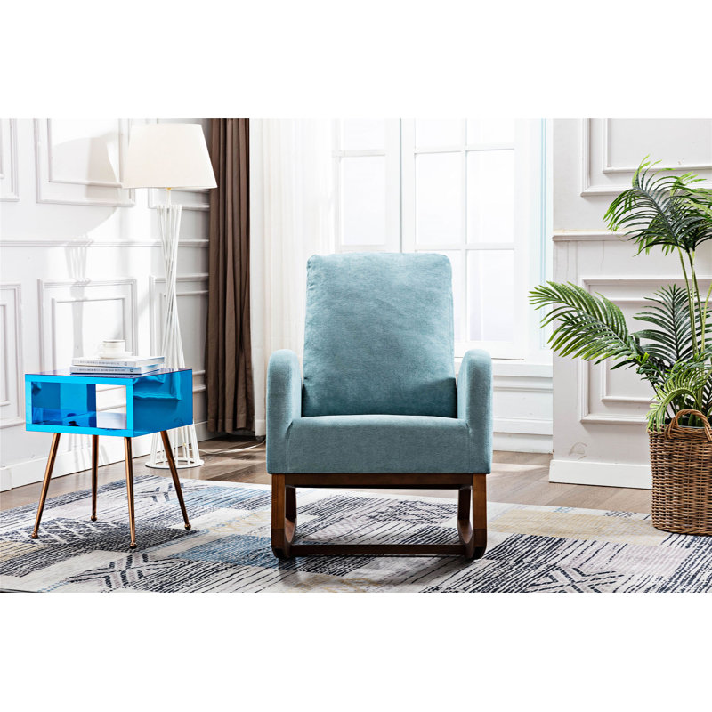 Chaise berçante Sabera, Bleu