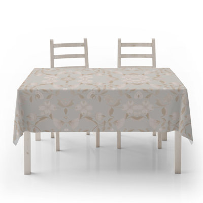 Eloan Premium Tablecloth (55 x 87 inches), 50% Cotton / 50% Polyester, Machine Washable & Ironable | Durable, Tumble Dryer Safe, Elegant Design for Dining Room & Special Occasions, Versatile & Easy Care