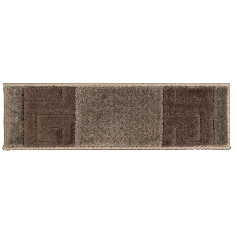 Tapis d'escalier Brendaliz, Rectangle 2 pi 2 po x 9,5 po, gris