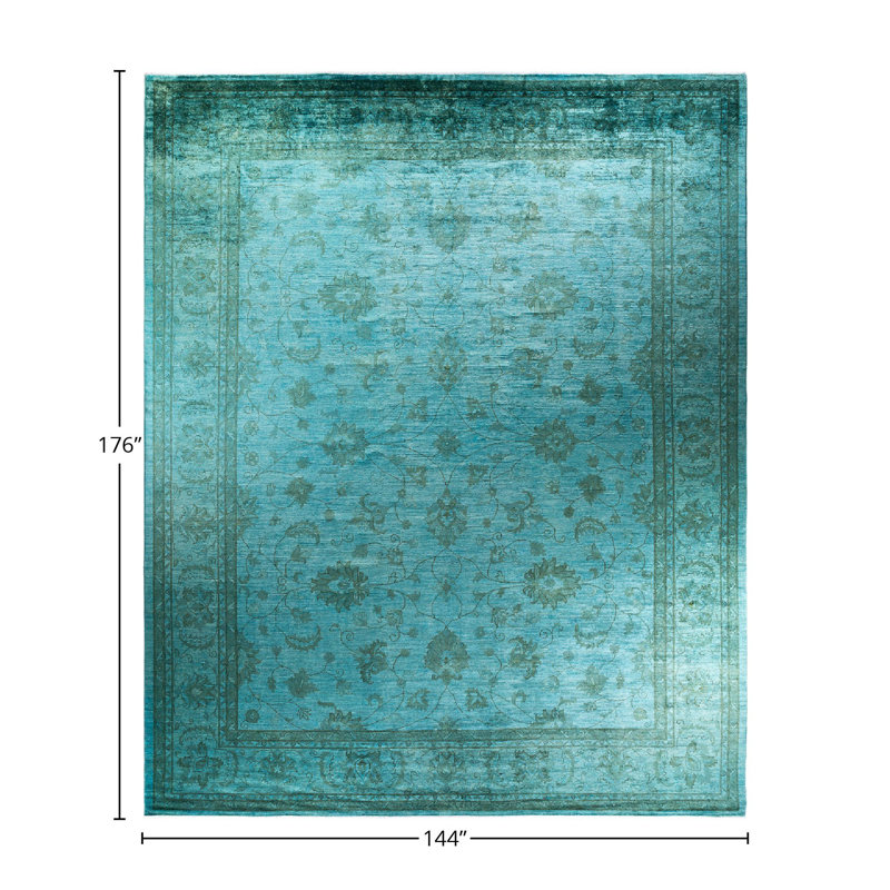 Anorak One-of-a-Kind 12' 0" X 14' 8" New Age Wool Area Rug Blue