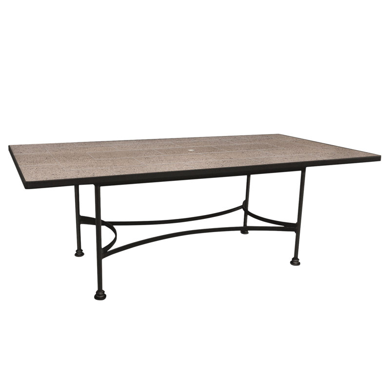 Classico Outdoor Rectangle Dining Table, Canyon Taupe, Carbon Black