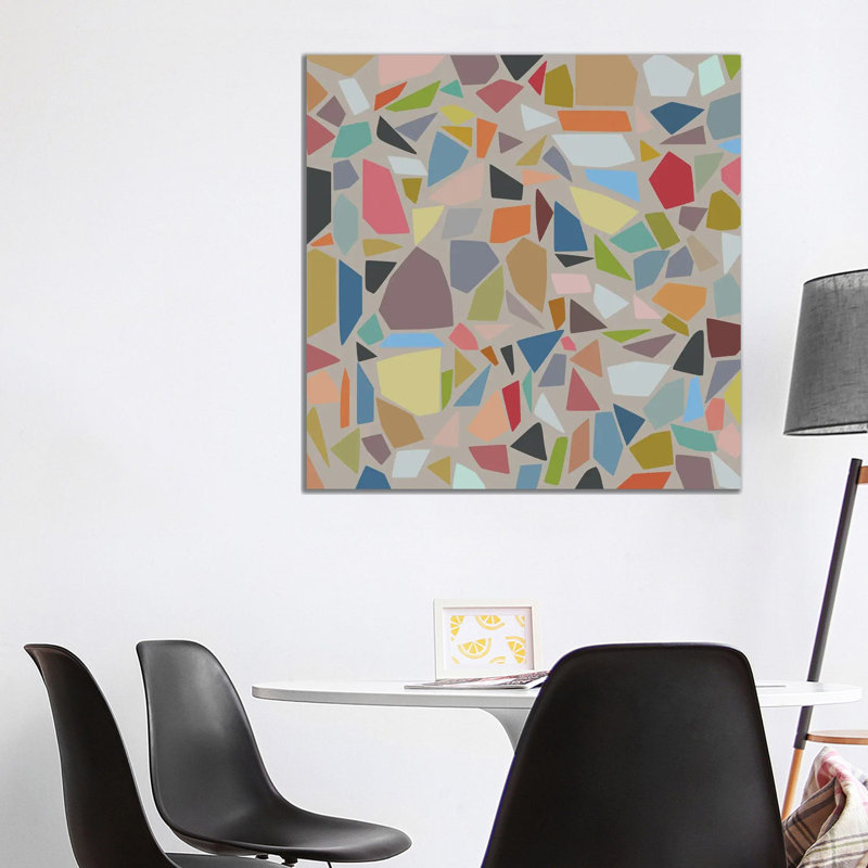 Motif terrazzo II, H 37 po x l 37 po x P 1,5 po, Pas de tapis, Toile tendue