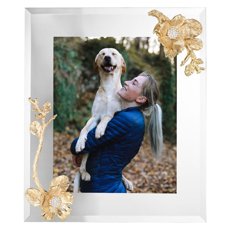 Botanica Glass Picture Frame, 8" x 10", Gold