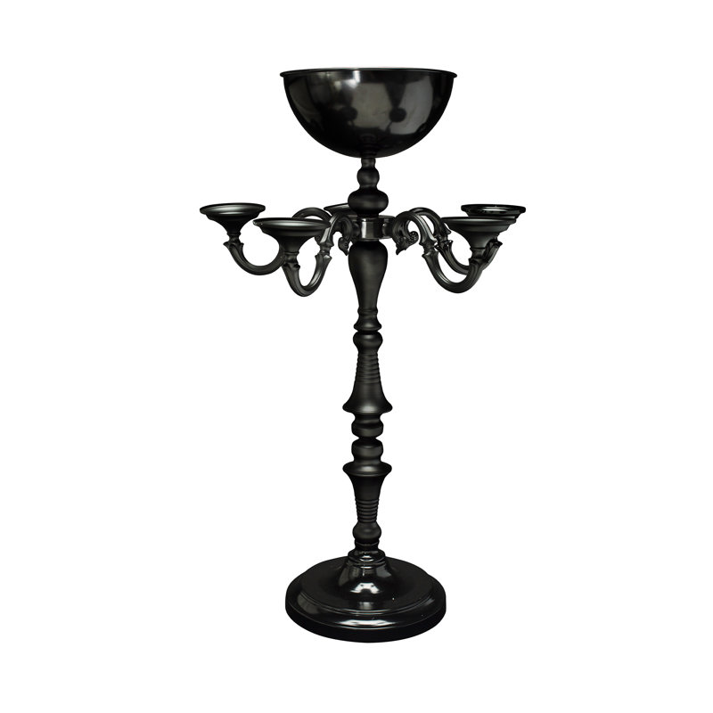 Décoration de la pièce maîtresse en métal Woolard, Noir
