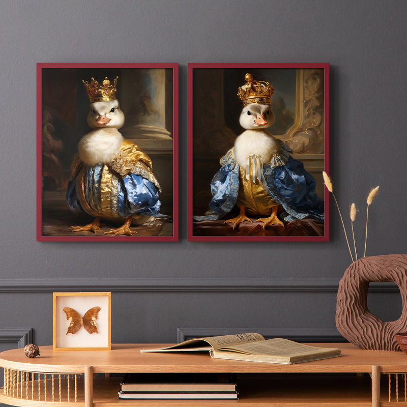 ANIMALS Series CCV - reproduction encadrée de qualité supérieure - prête à être accrochée - aucun clou requis - aucun clou requis