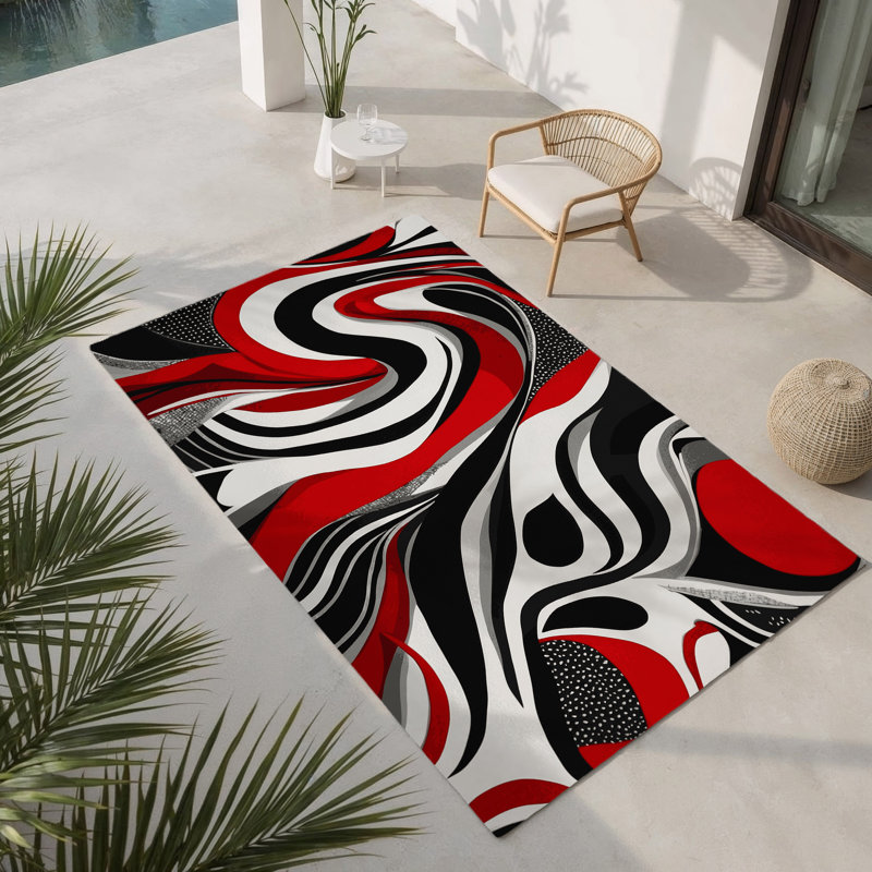 Tapis intérieur et extérieur Velvet Whirl, Rectangle 1 pi 6 po x 2 pi 6 po