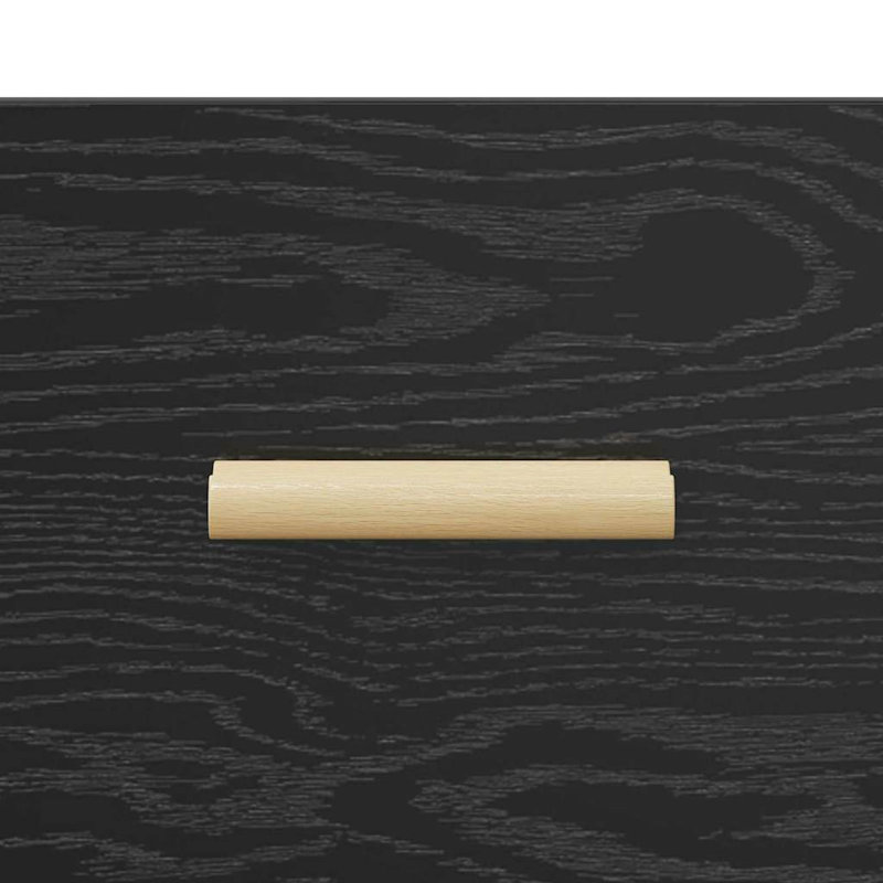 Bed Cabinet 2 Pcs 40 X 35 X 47.5 Cm Engineered Wood, Black Oak