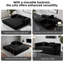 Non assemblé, canapé-lit escamotable sans os avec 2 coussins, canapé-lit surdimensionné en mousse de velours côtelé dans une boîte pour canapé-lit (noir)