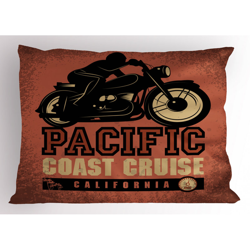 Motorcycle Polyester Sham Set, Twin