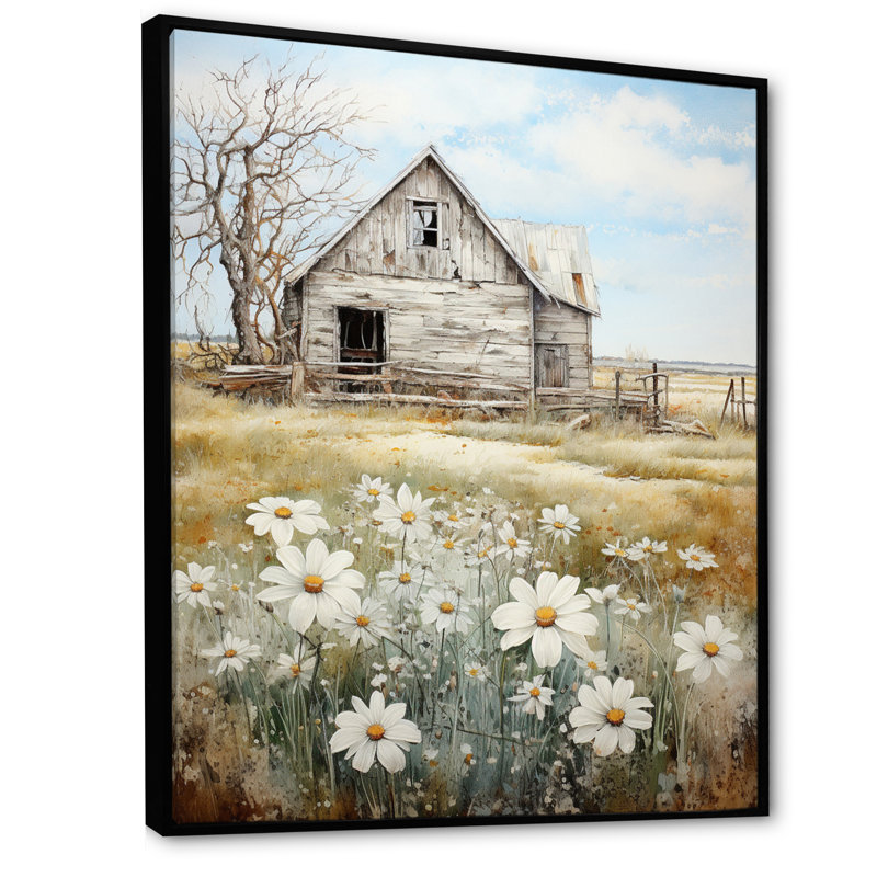 Aycen Farmhouse Quiet Retreat II - Art encadré à la ferme, Cadre flottant noir, H 40 po x l 30 po x P 1,5 po
