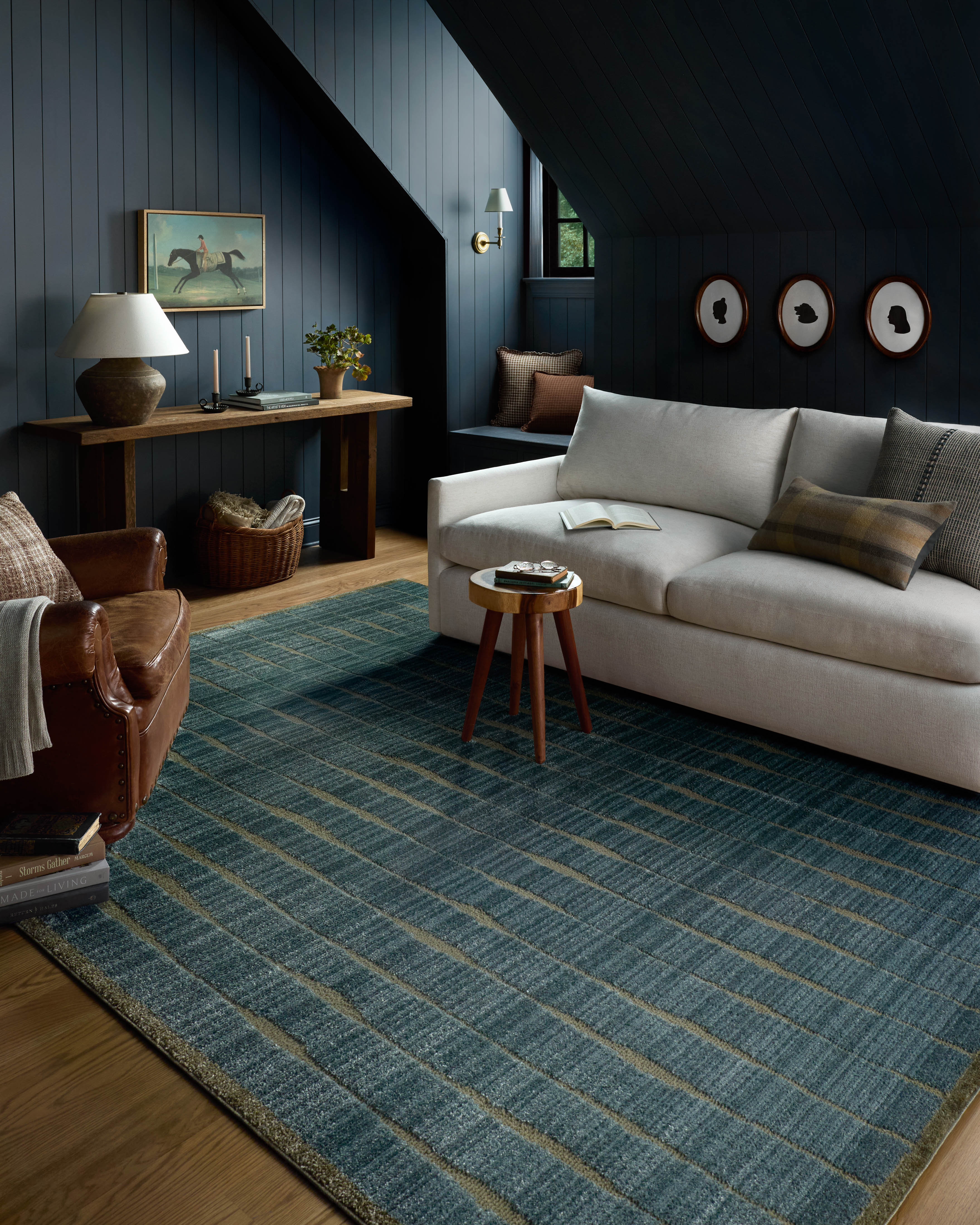 Calvin Ocean / Olive Area Rug