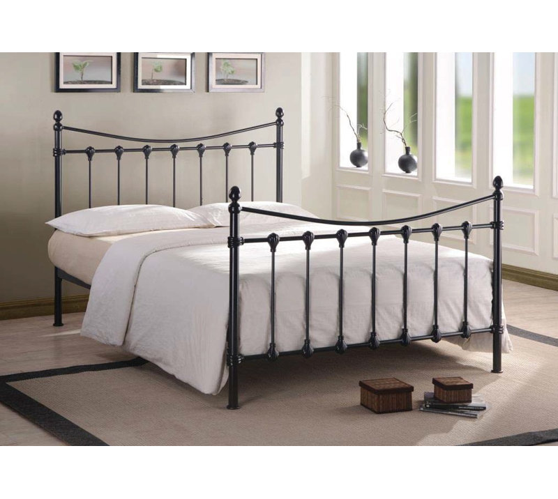 Wales Open-Frame Bed, Black, Small Double (4')