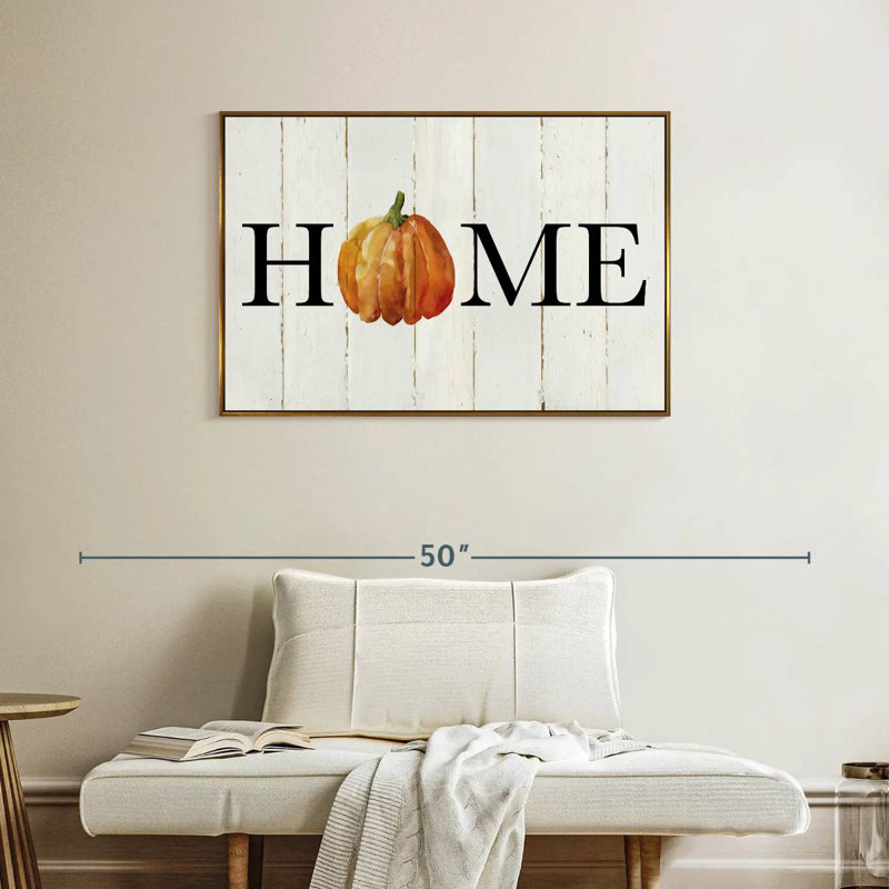 Plaque murale Home, Cadre flottant doré, 37 po x 25 po