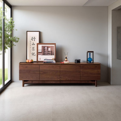 Walnut wood simple TV Stands