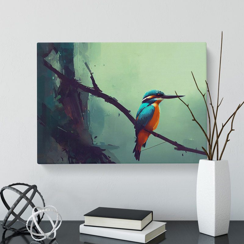 Kingfisher Bird Vol.4 - Wrapped Canvas, 35cm H x 50cm W x 3cm D