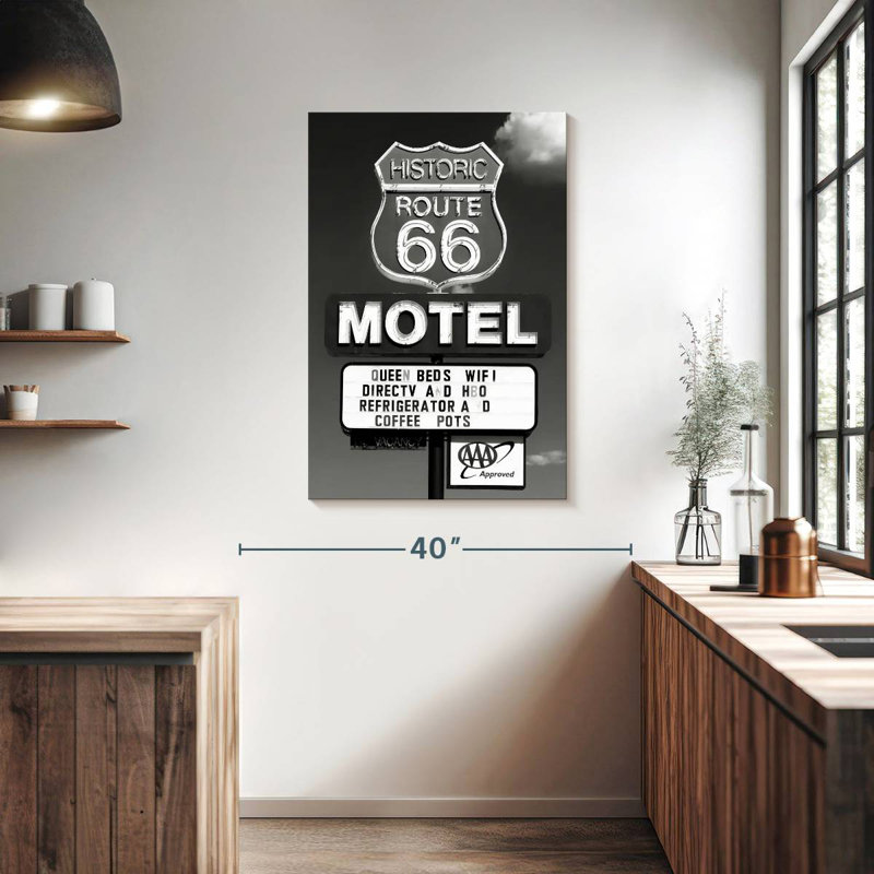 Mehar historique Route 66, H 39 po x l 26 po
