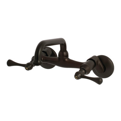 Kingston Brass Kingston Two-Handle 2-Hole Wall Mount Laundry Faucet