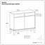 Armoire de rangement de 40 pouces en bois massif de couleur brun noyer