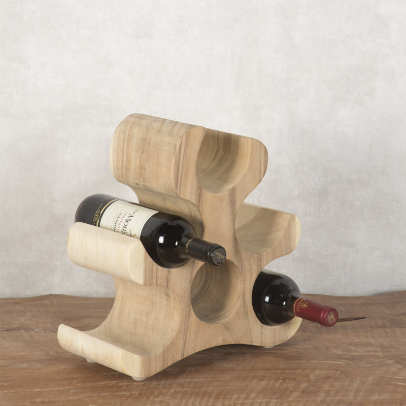 Hays Tabletop Wine Bottle Rack in Brown